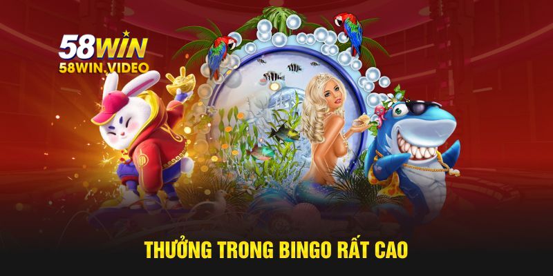 Thưởng trong Bingo rất cao